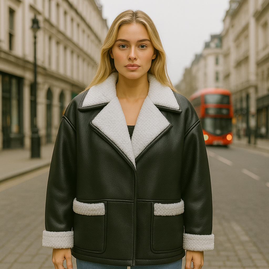 The Adriana Shearling Belted Jacket