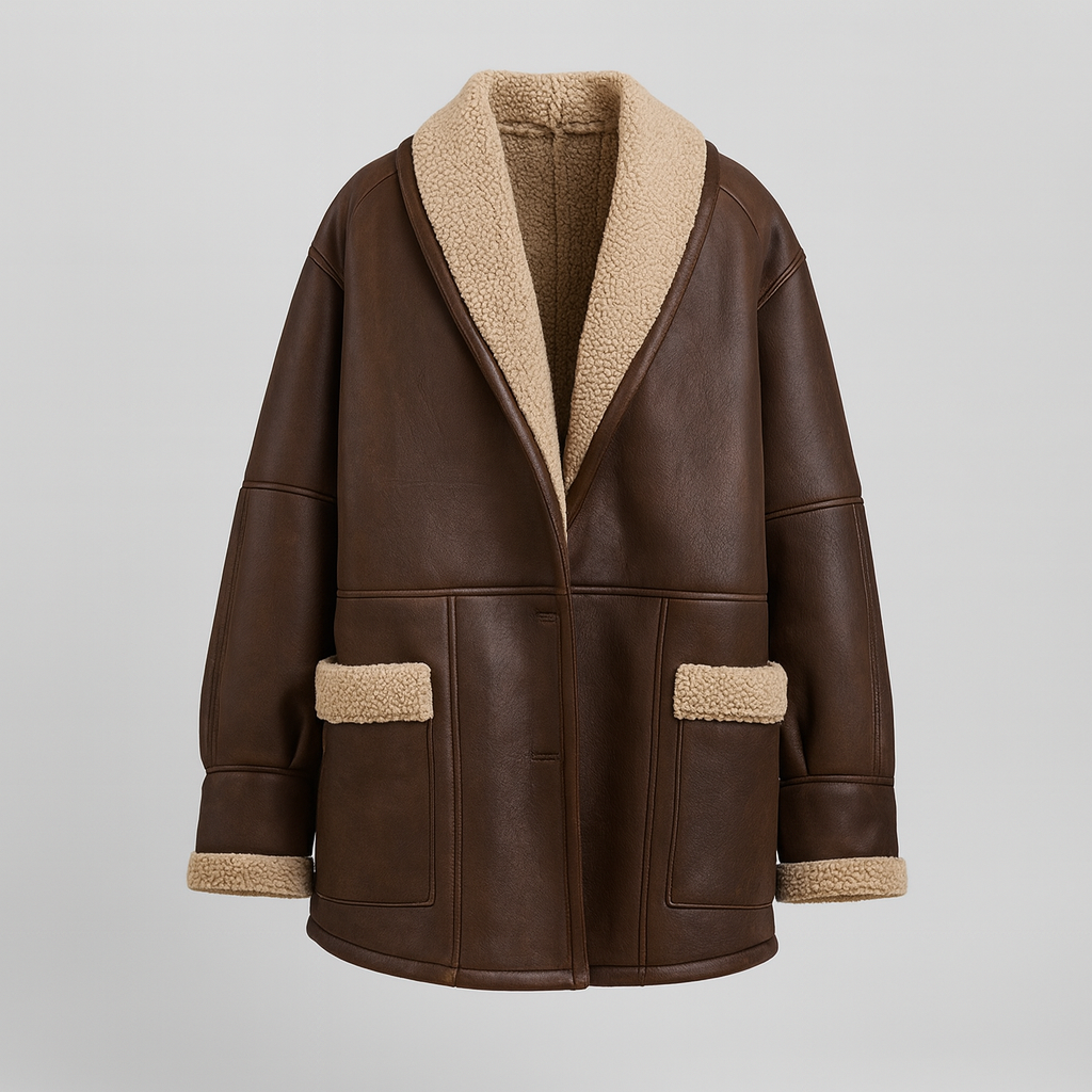 The Adriana Shearling Belted Jacket