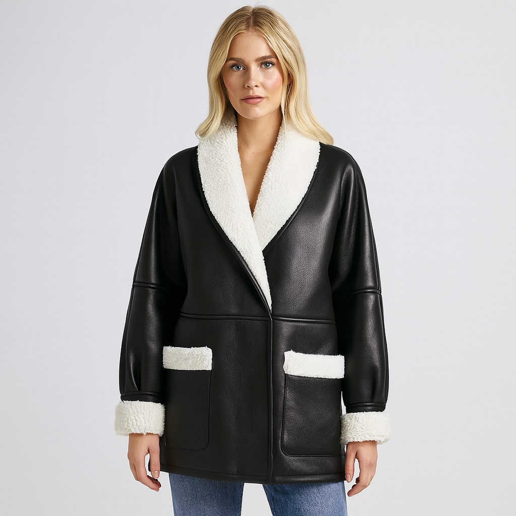 The Adriana Shearling Belted Jacket