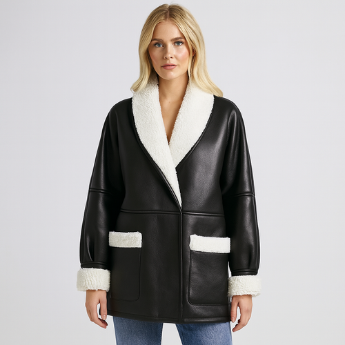 The Adriana Shearling Belted Jacket