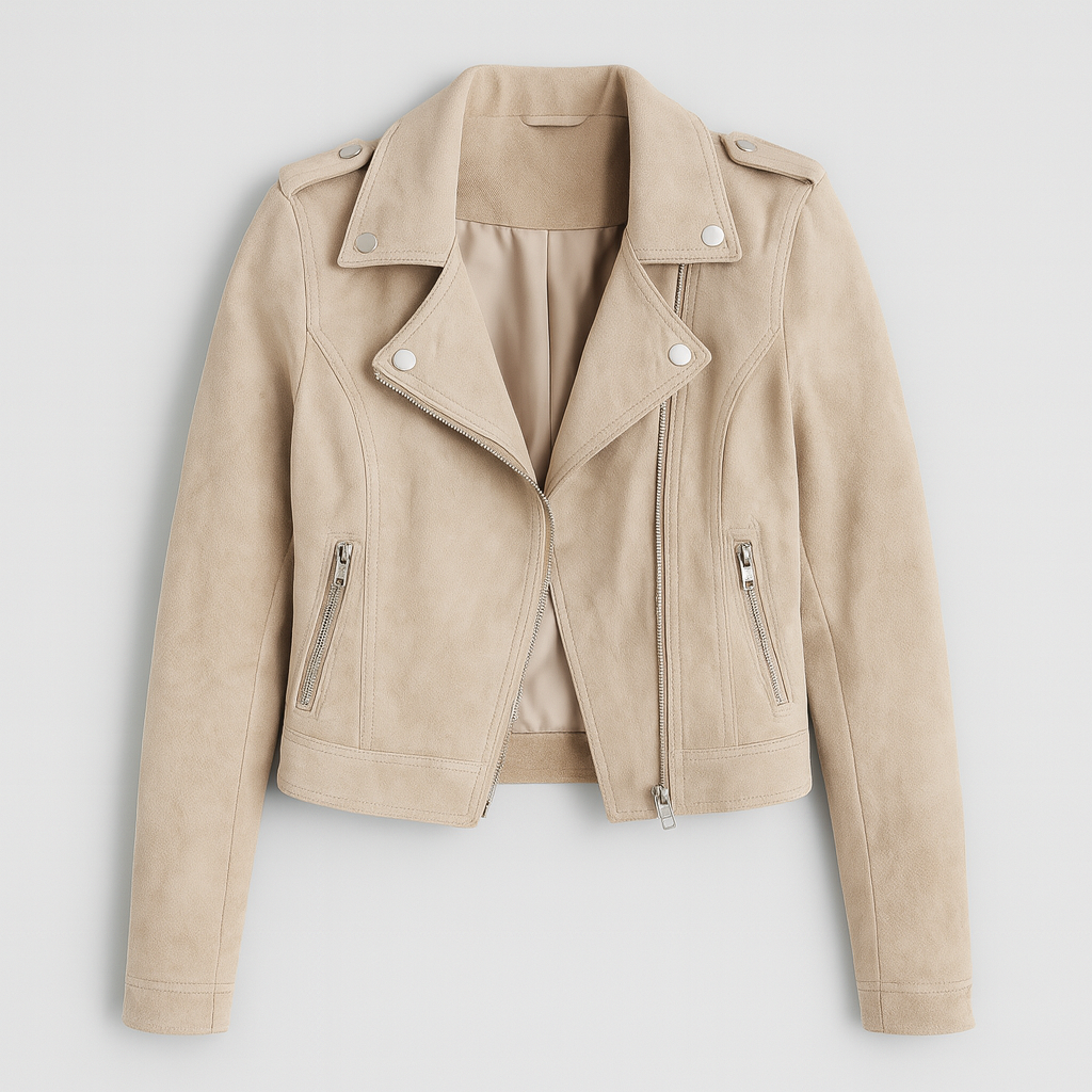 The Liora Suede Moto Jacket