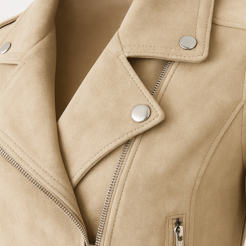 The Liora Suede Moto Jacket