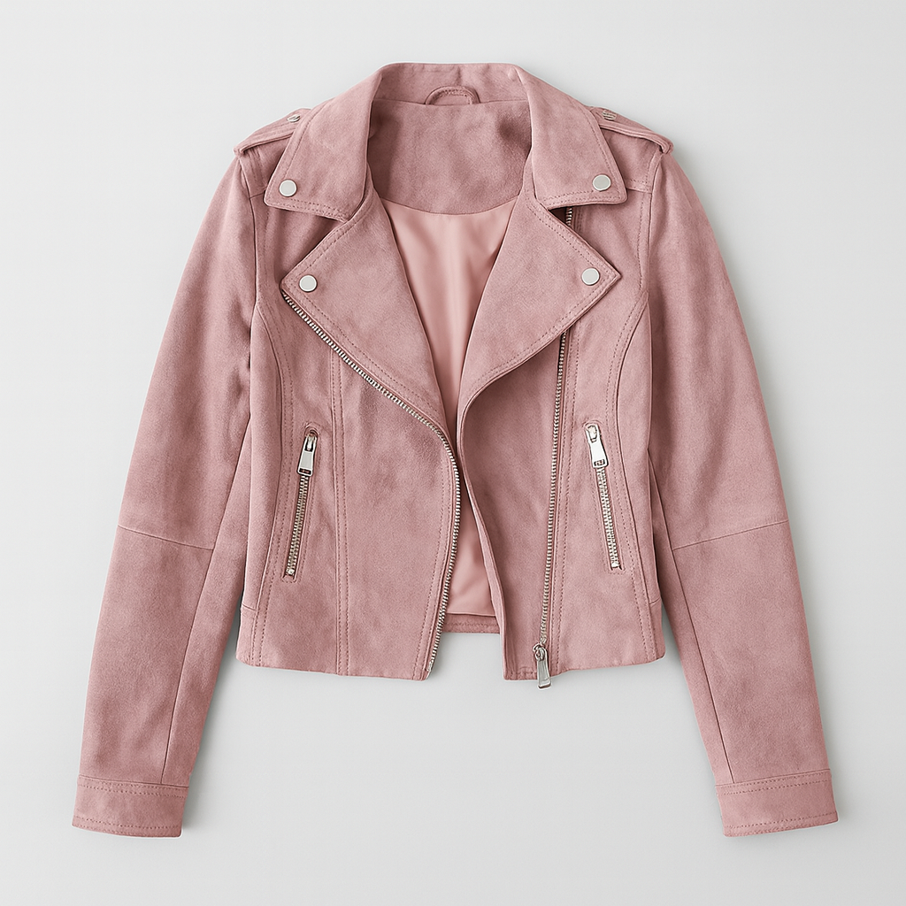 The Liora Suede Moto Jacket