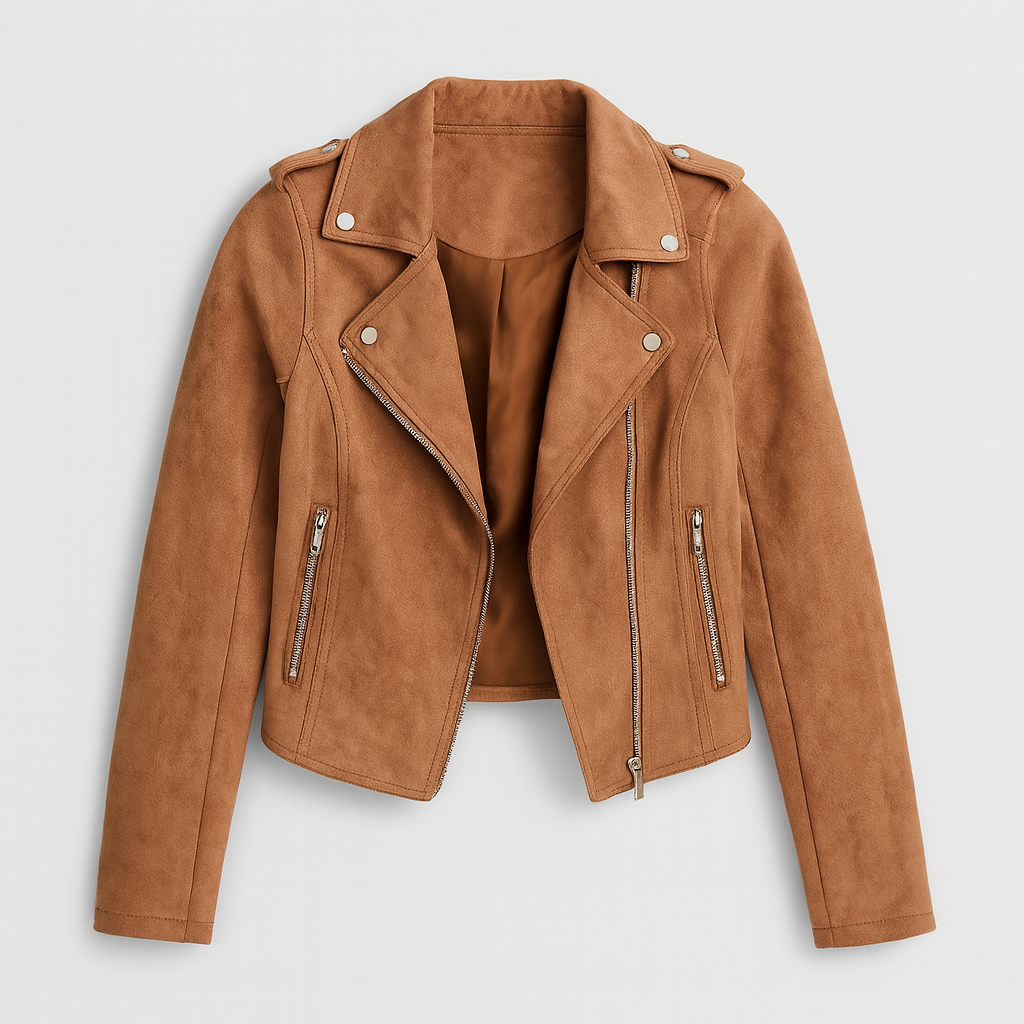 The Liora Suede Moto Jacket