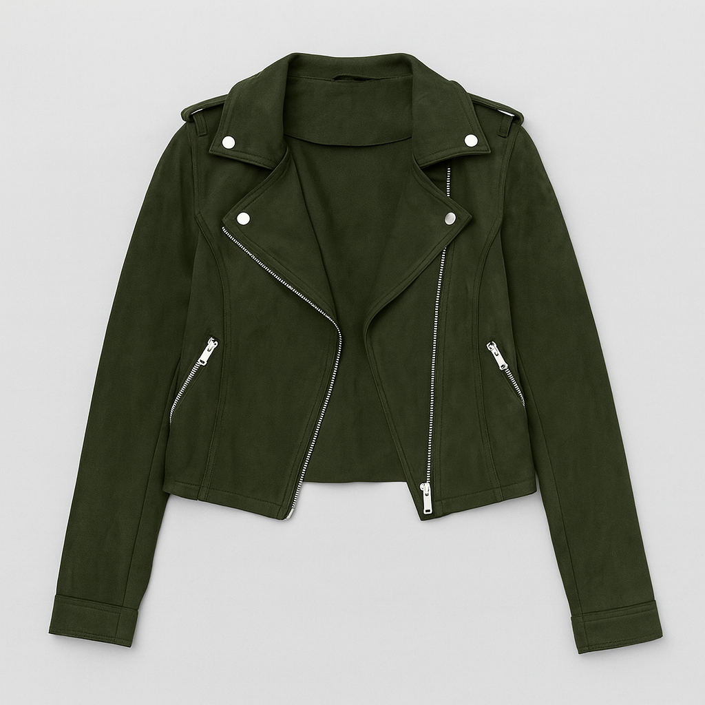 The Liora Suede Moto Jacket