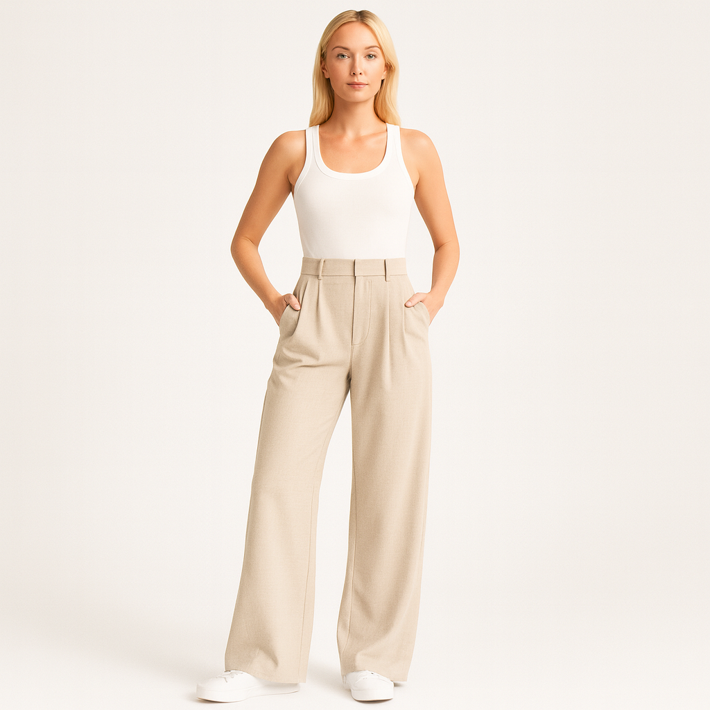 The Alessia Tailored Wide-Leg Trousers