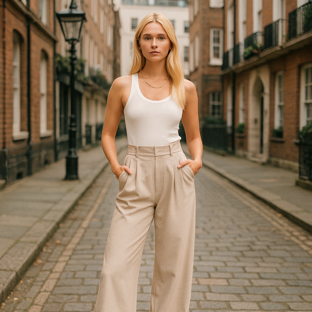 The Alessia Tailored Wide-Leg Trousers