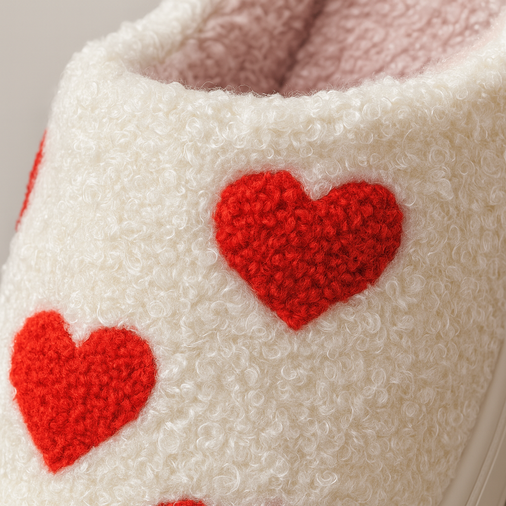 The Amara Heart Knit Slippers