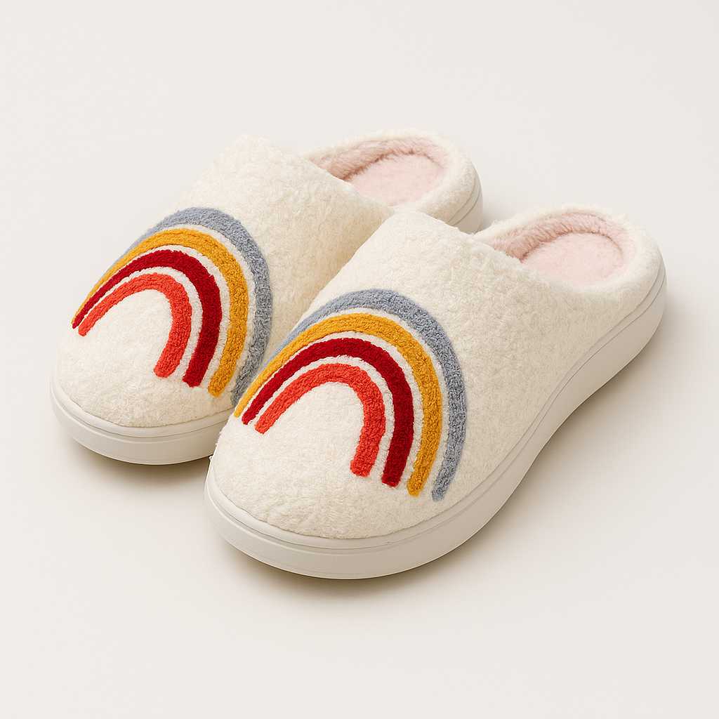 The Amara Heart Knit Slippers