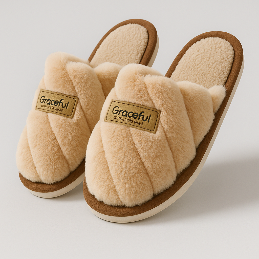 The Amara Plush Cross-Band Slippers
