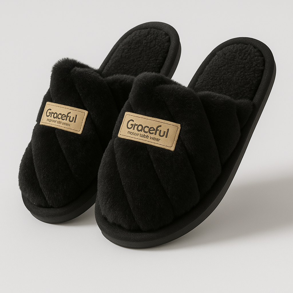 The Amara Plush Cross-Band Slippers