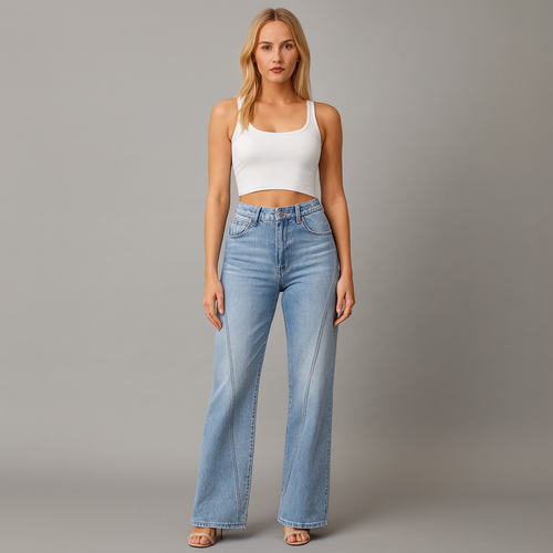 The Arden Wide-Leg Jeans-Jeans-Nora Elle-Blue-S-Nora Elle