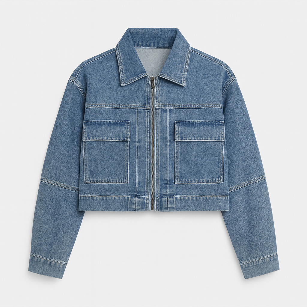 The Aria Cropped Denim Jacket