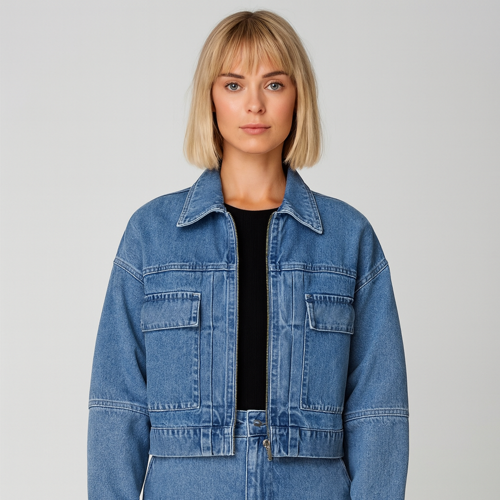 The Aria Cropped Denim Jacket
