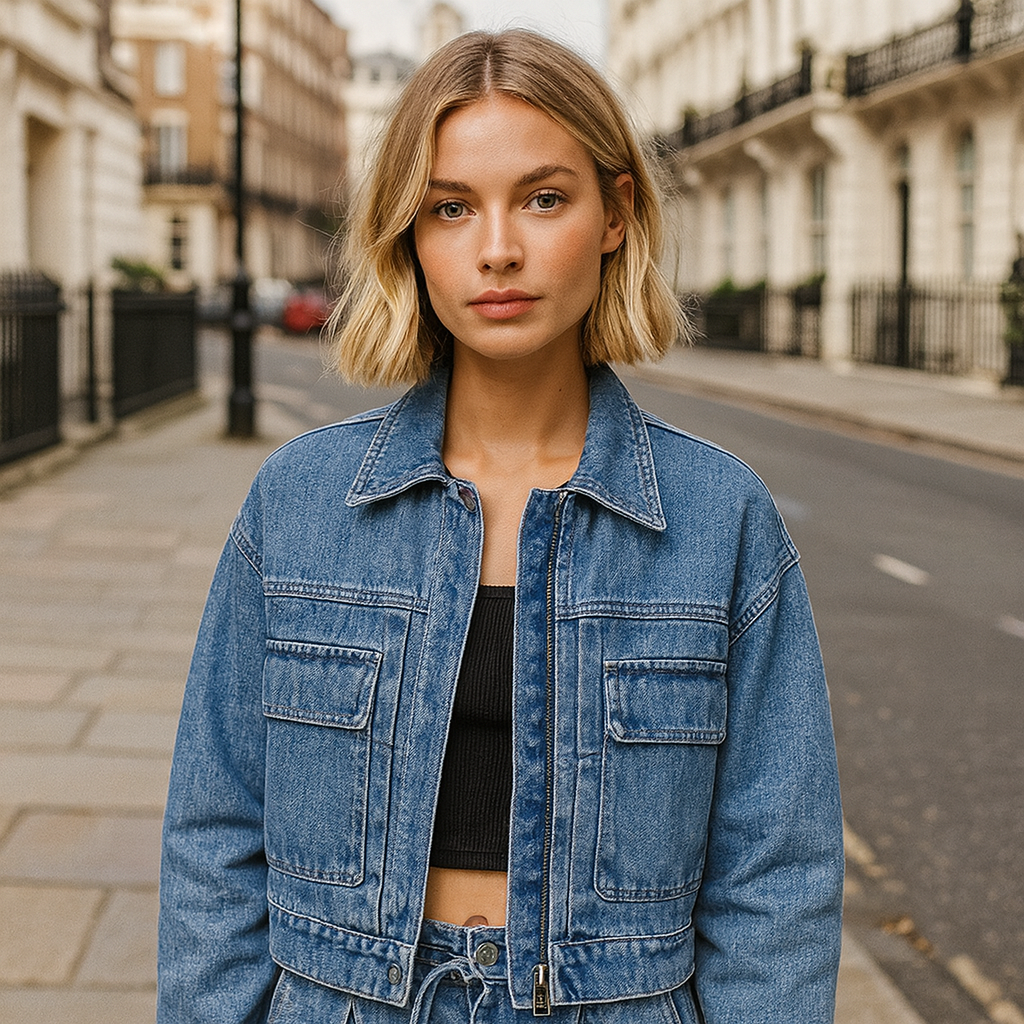 The Aria Cropped Denim Jacket
