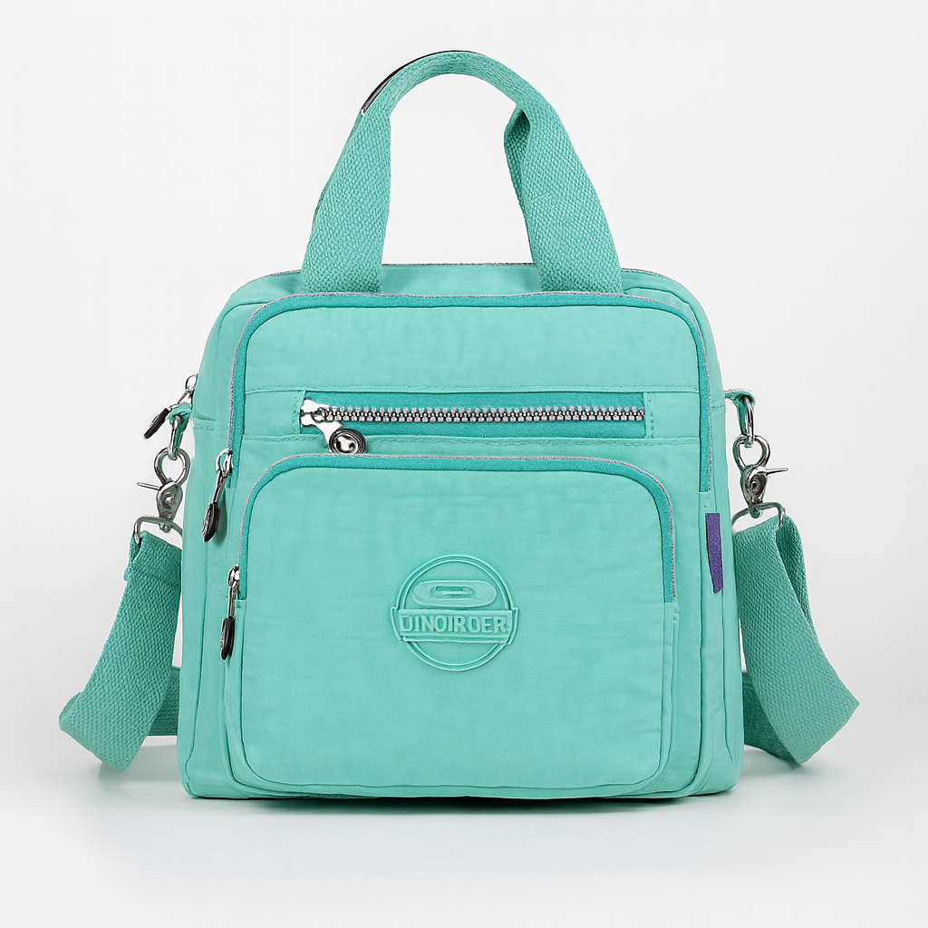 Versatile multifunctional bag that converts from crossbody to backpack, featuring adjustable straps, multiple compartments, and sleek modern design for travel or daily wear