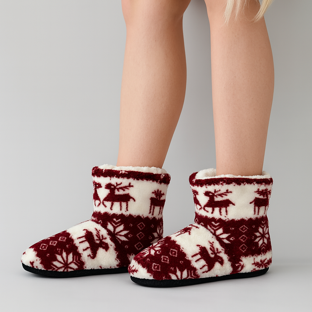 The Aria Nordic Knit Slippers