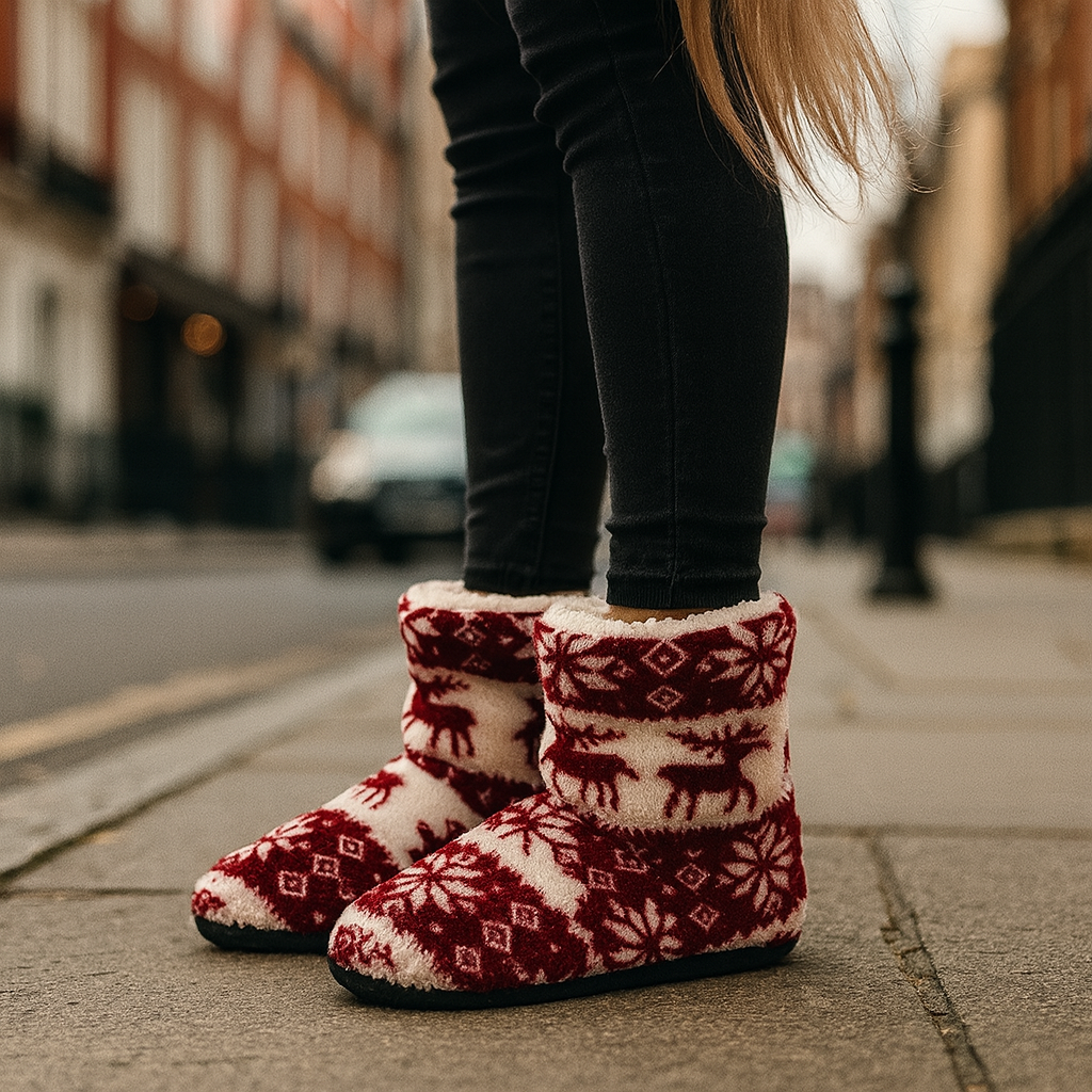 The Aria Nordic Knit Slippers