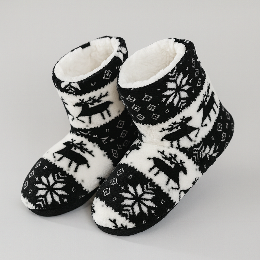 The Aria Nordic Knit Slippers