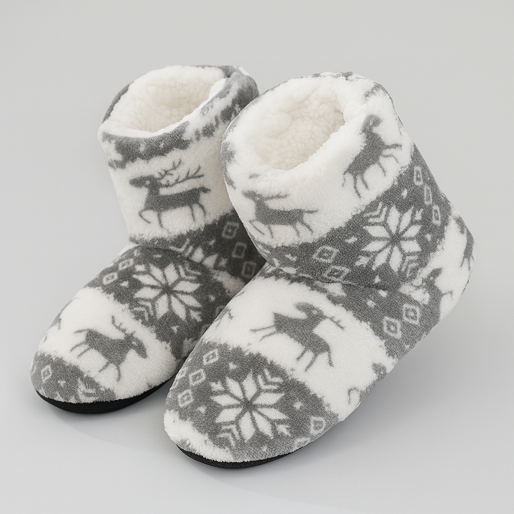 The Aria Nordic Knit Slippers