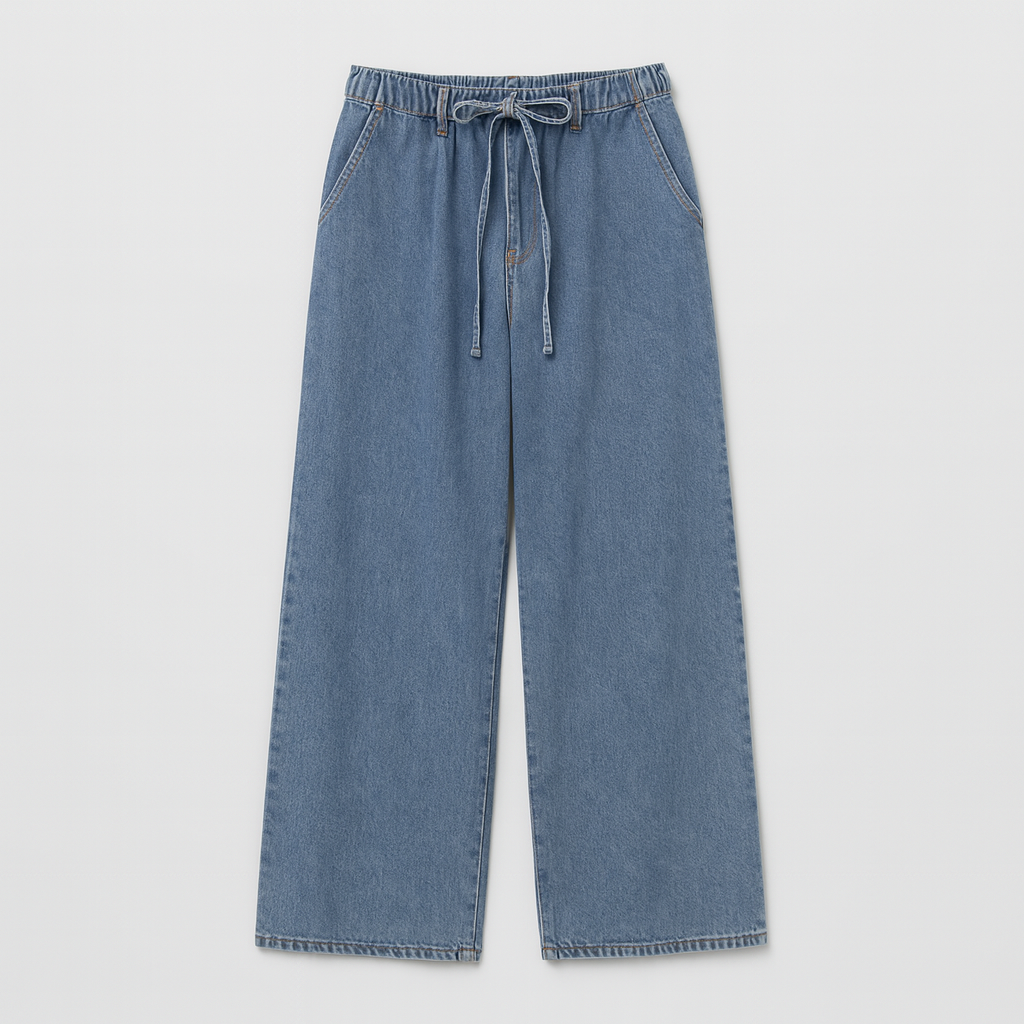 The Arlo Drawstring Wide-Leg Jeans