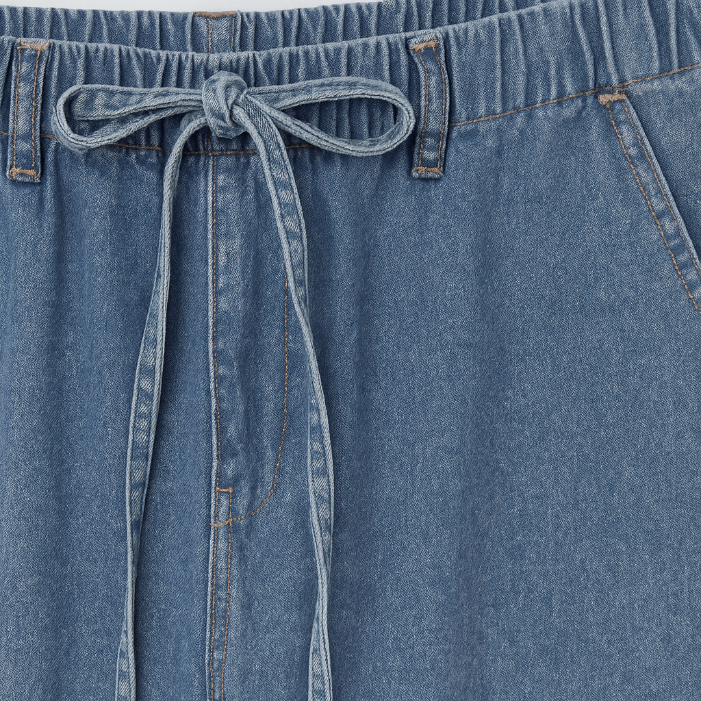 The Arlo Drawstring Wide-Leg Jeans