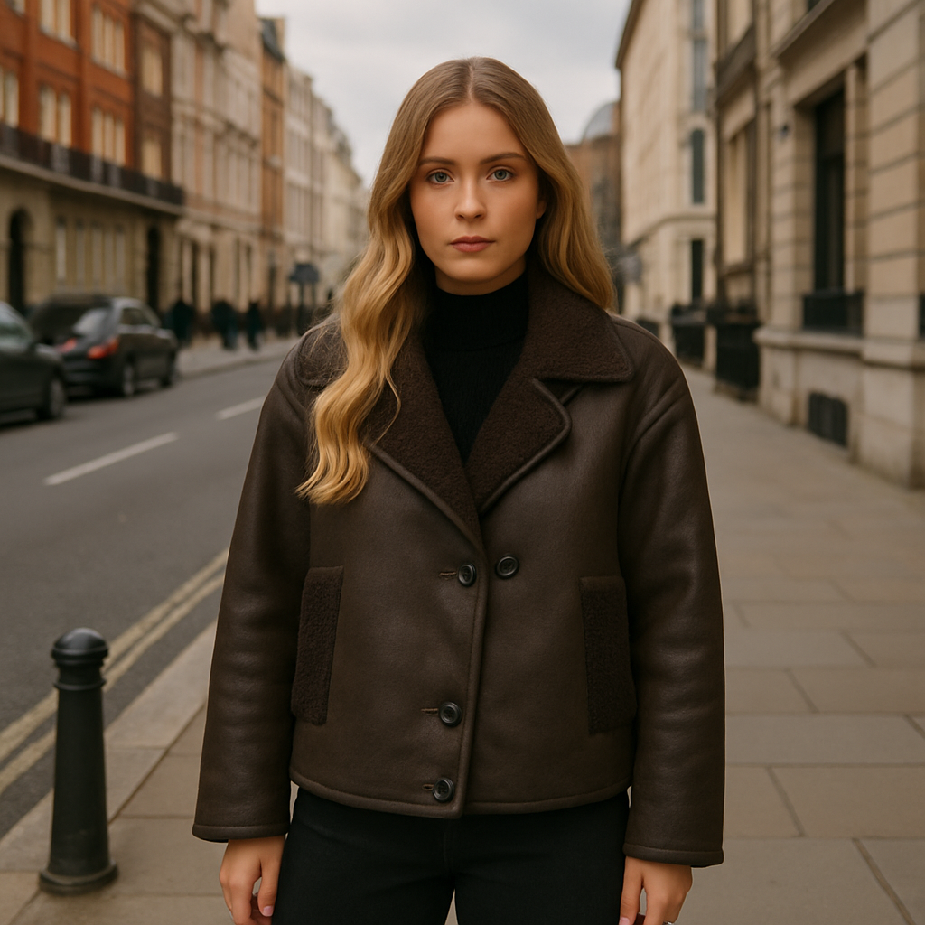 The Beatrix Faux Shearling Button Jacket
