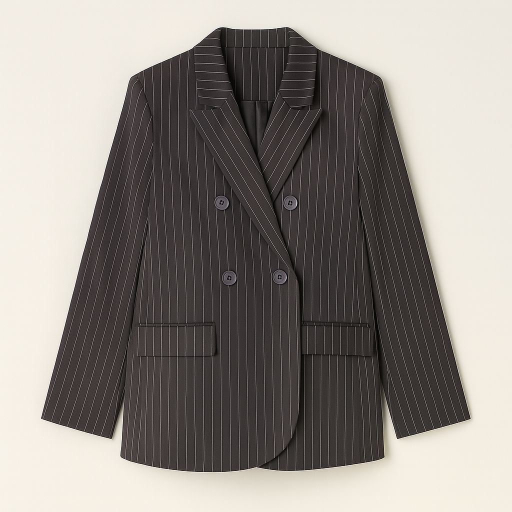 The Blair Pinstripe Blazer – Grey S | Nora Elle