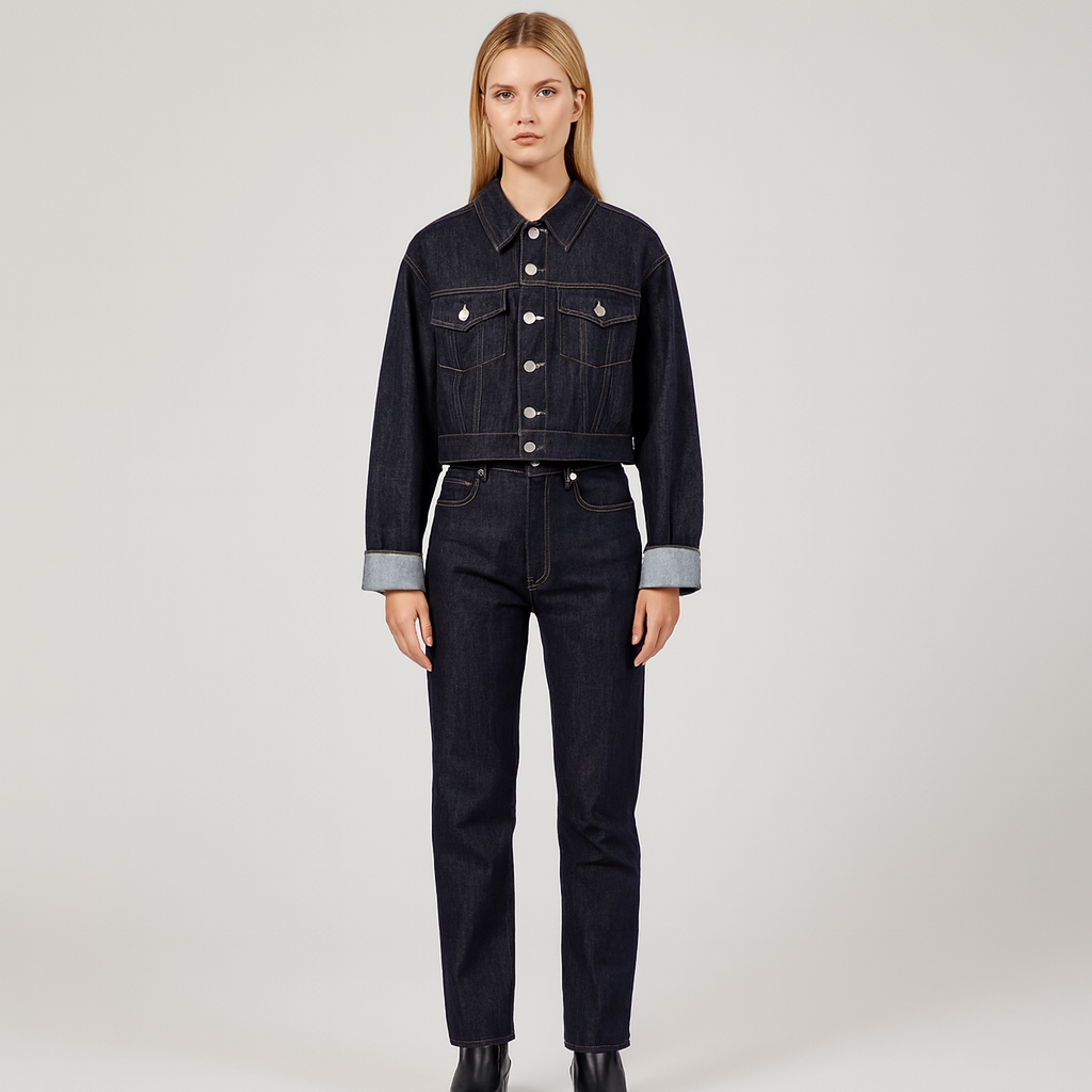 The Darcy Cropped Denim Jacket