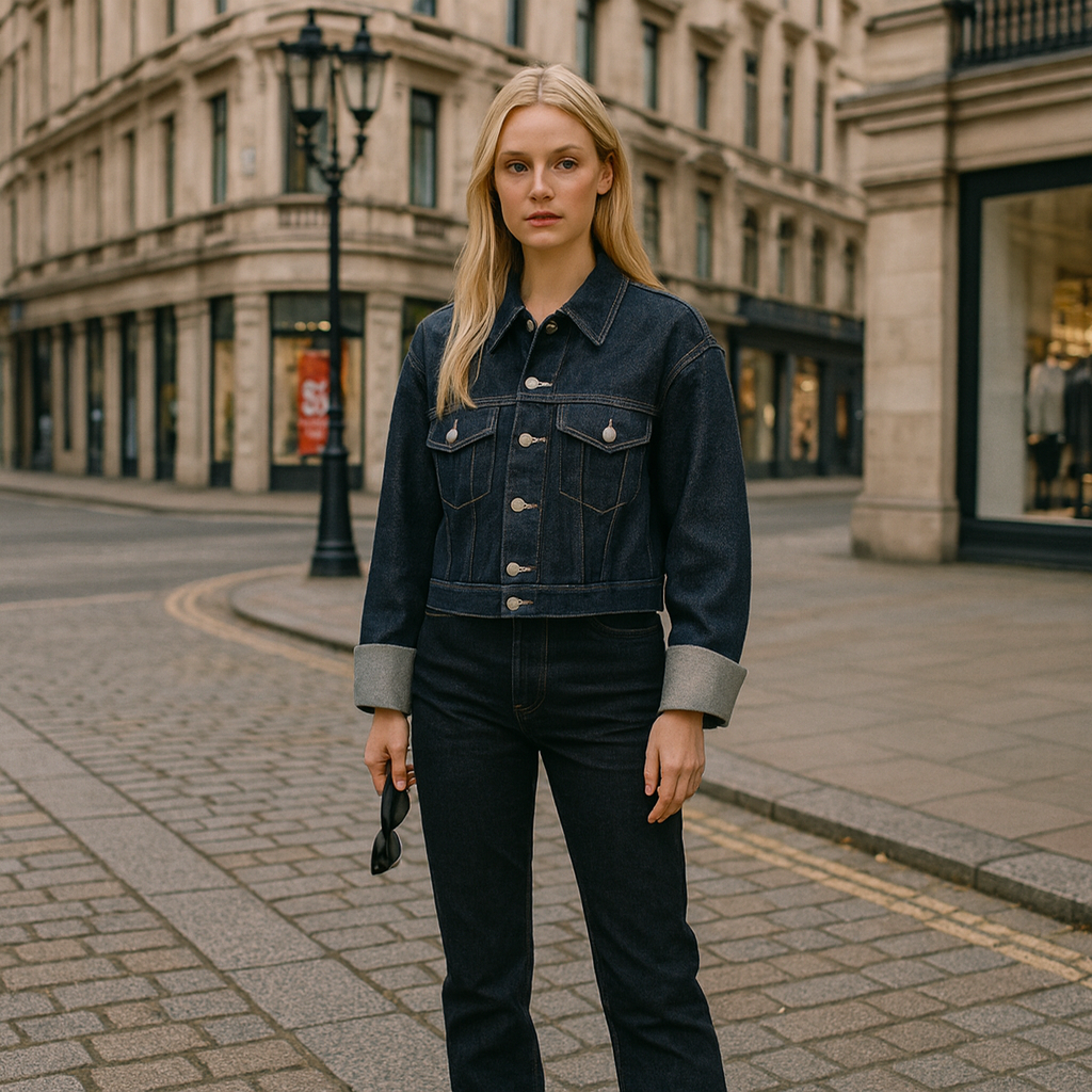 The Darcy Cropped Denim Jacket