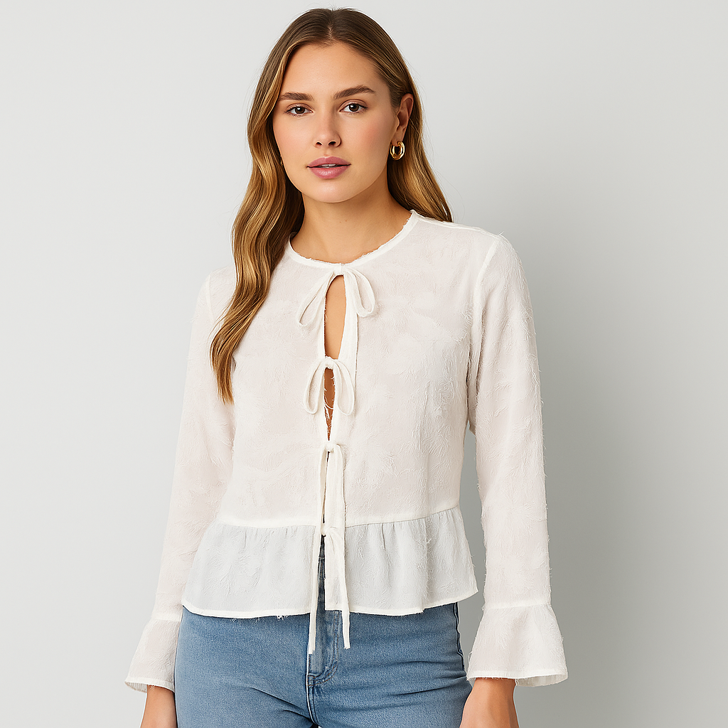 The Diana Structured Top – White S | Nora Elle