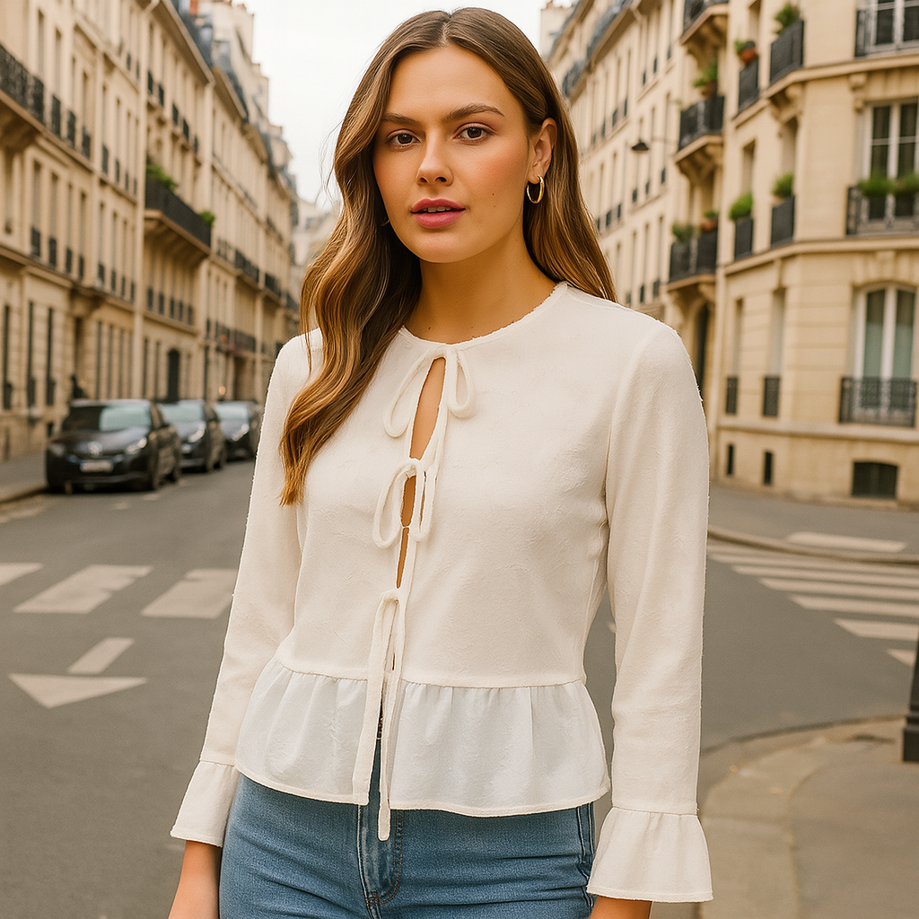 The Diana Structured Top – White S | Nora Elle