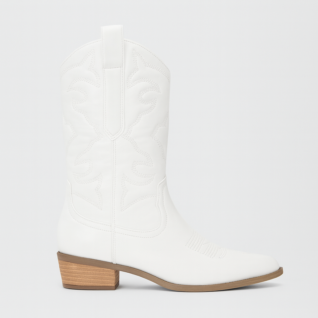 The Elara Metallic Western Boots