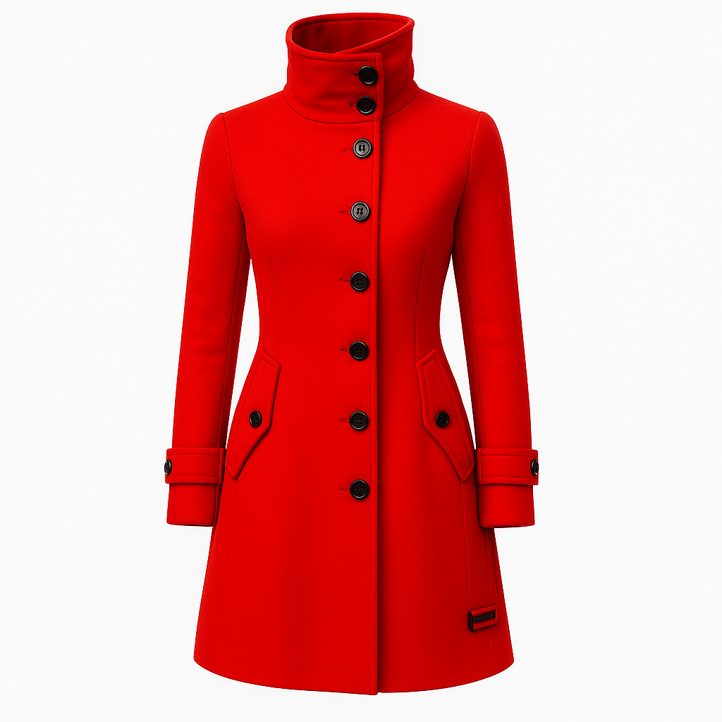 The Eleanor High-Collar Wool Trench
