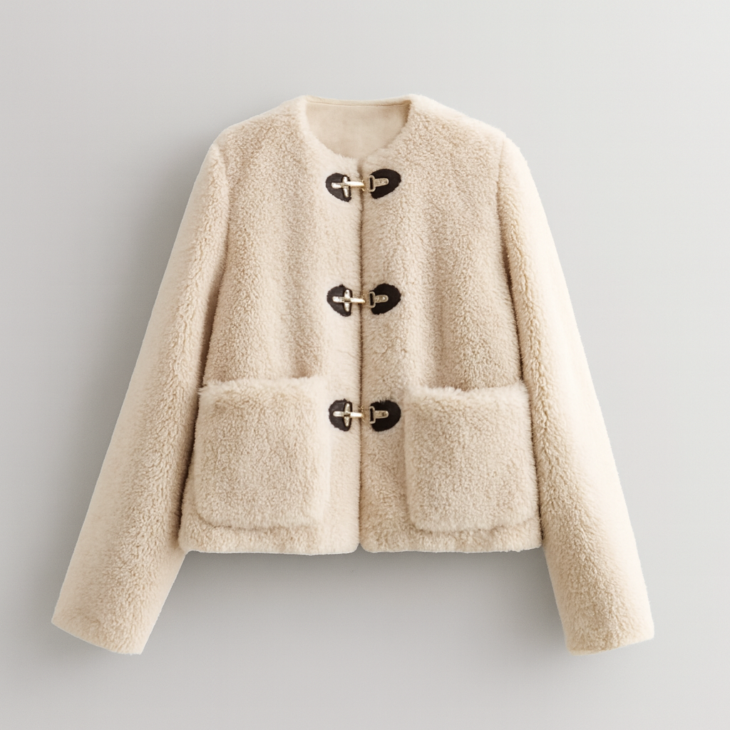 The Elodie Shearling Buckle Jacket