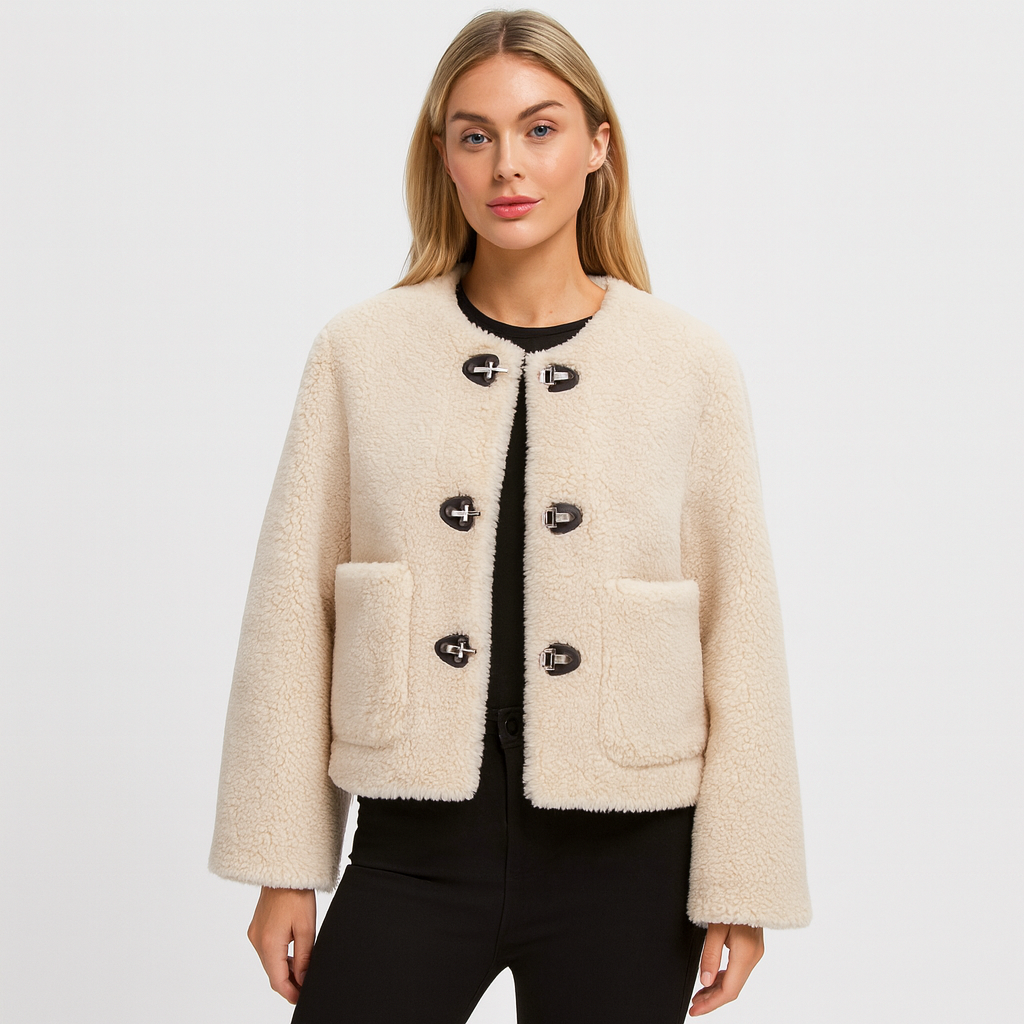 The Elodie Shearling Buckle Jacket