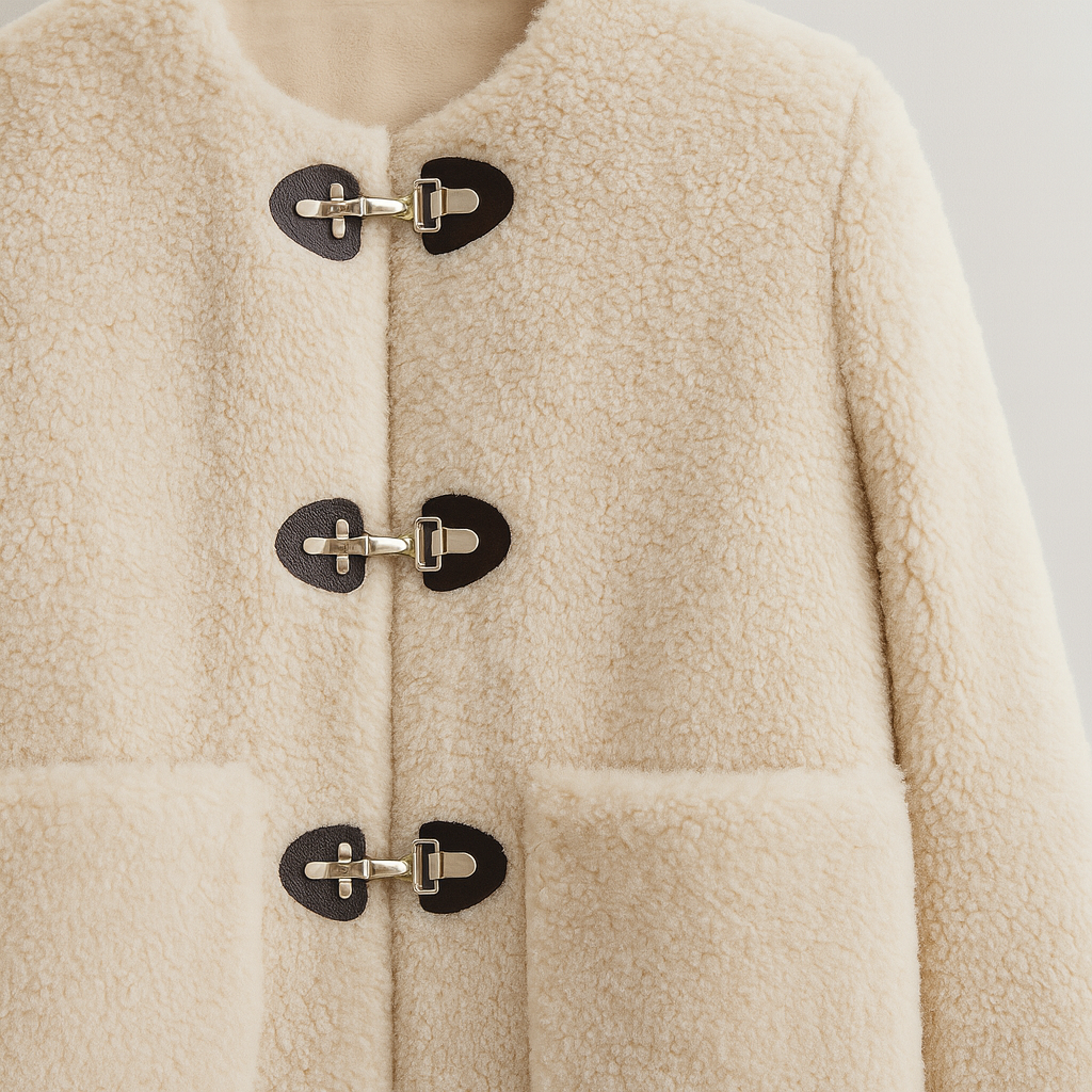The Elodie Shearling Buckle Jacket