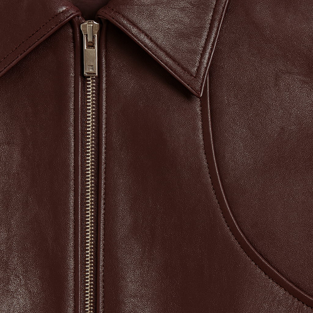 The Emilia Cropped Leather Jacket