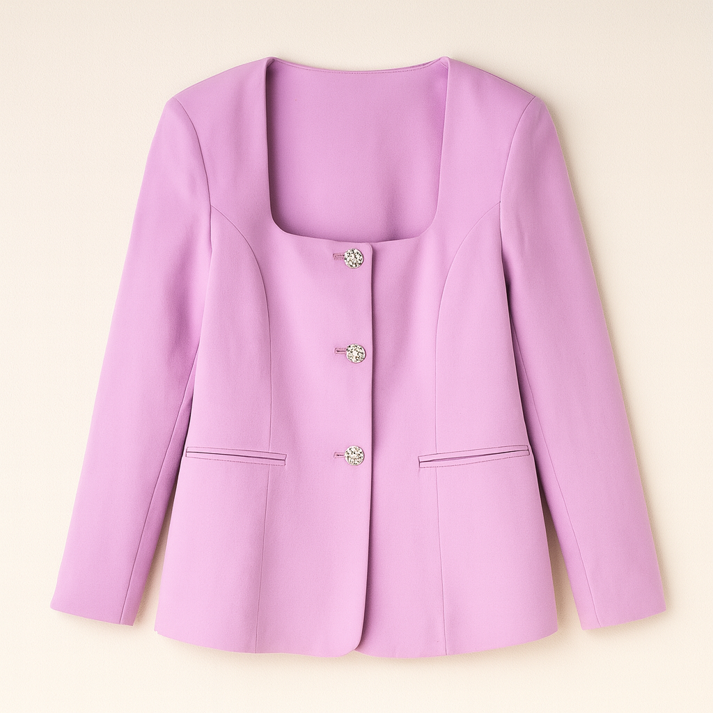 The Emory Blazer Top – Purple S | Nora Elle