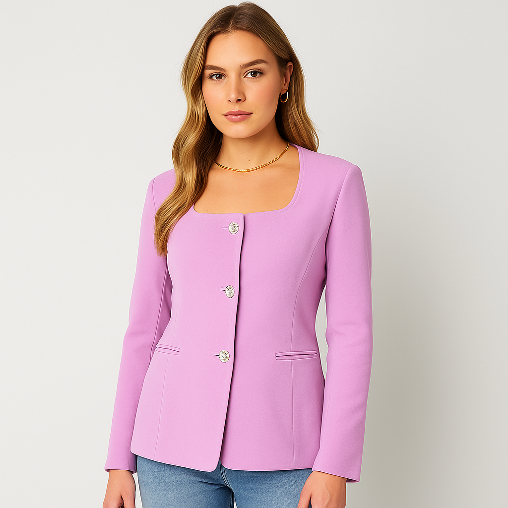 The Emory Blazer Top – Purple S | Nora Elle