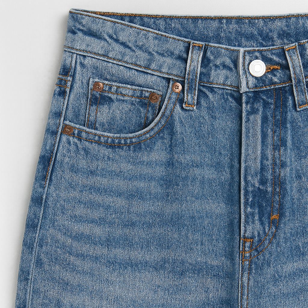Women’s wide-leg jeans with a high-rise waist and relaxed fit, crafted from premium denim for effortless style.