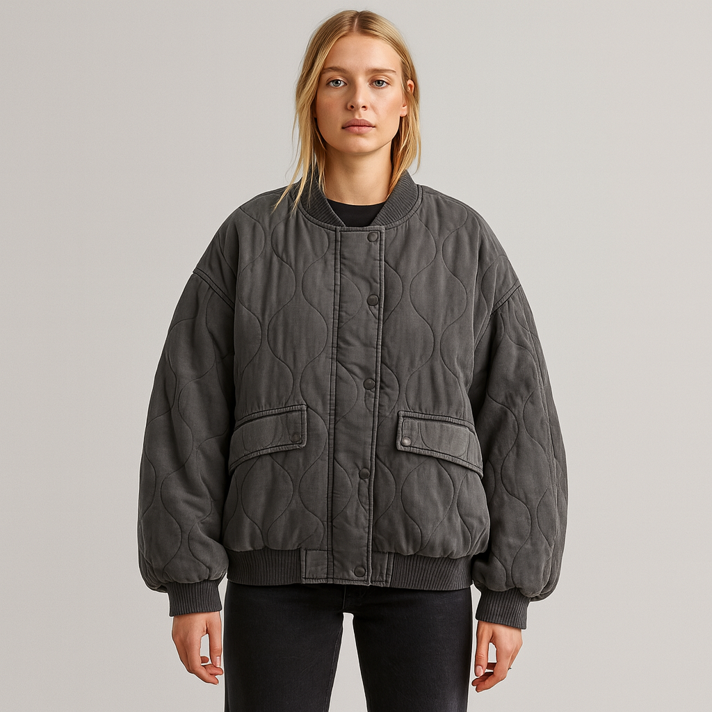 The Harper Oversized Quilted Bomber