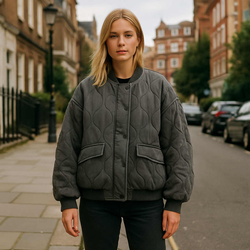 The Harper Oversized Quilted Bomber