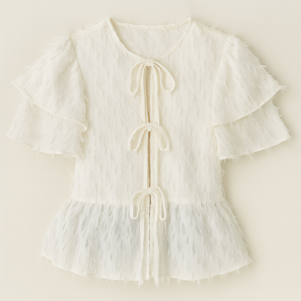 The Hazel Short Sleeve Blouse – Beige S | Nora Elle