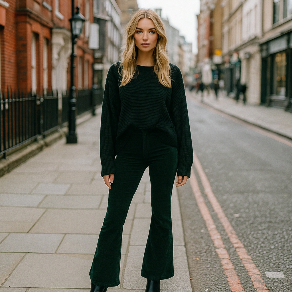 The Imogen Velvet Flare Trousers