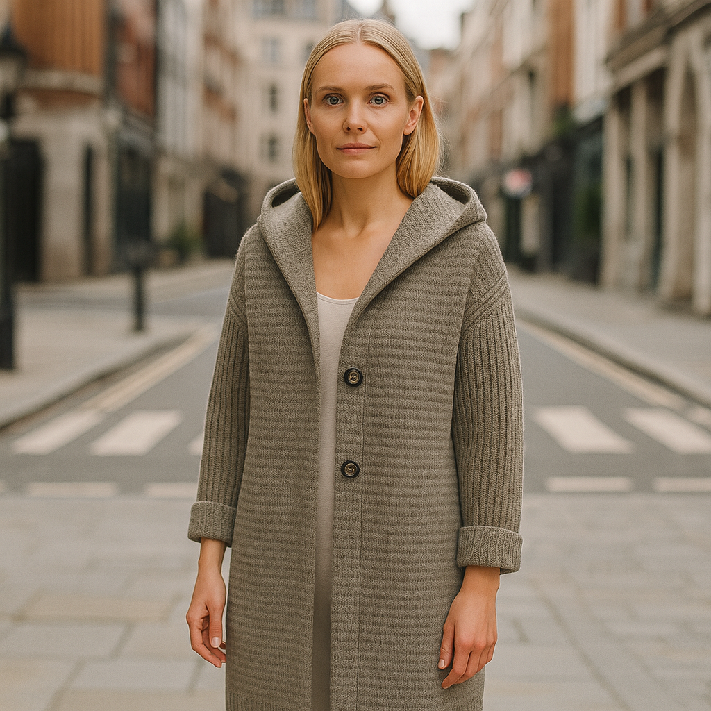 The Kaia Hooded Knit Cardigan