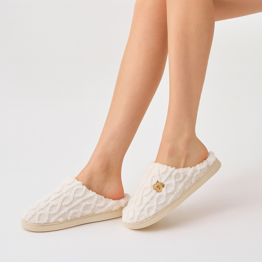 The Luma Textured Plush Slippers