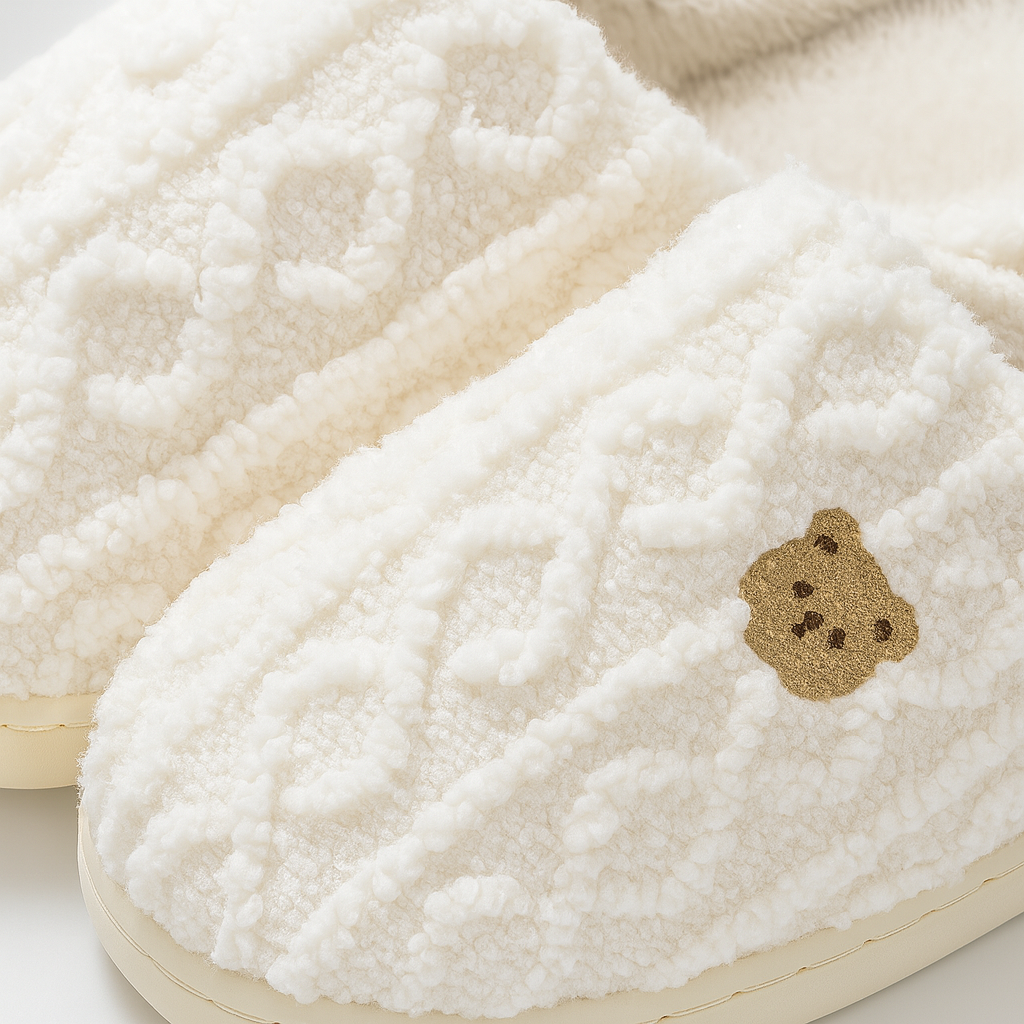 The Luma Textured Plush Slippers