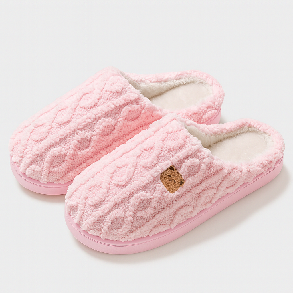 The Luma Textured Plush Slippers