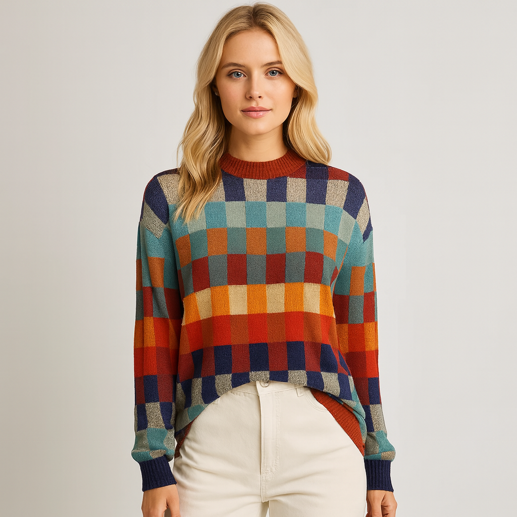 The Maribel Checkered Sweater